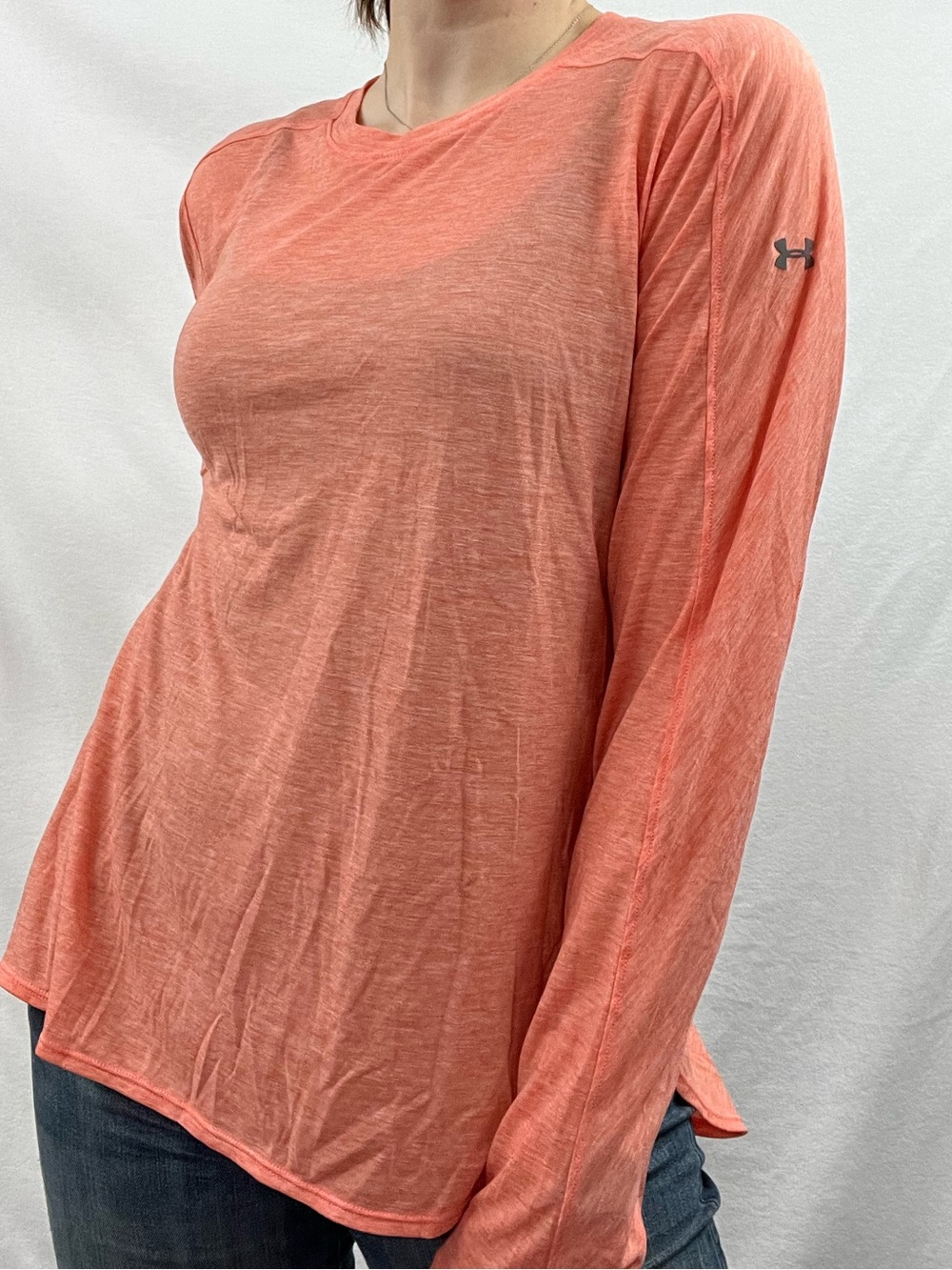 Under Armour Women’s Long-Sleeve Crewneck Tee - Coral Peach